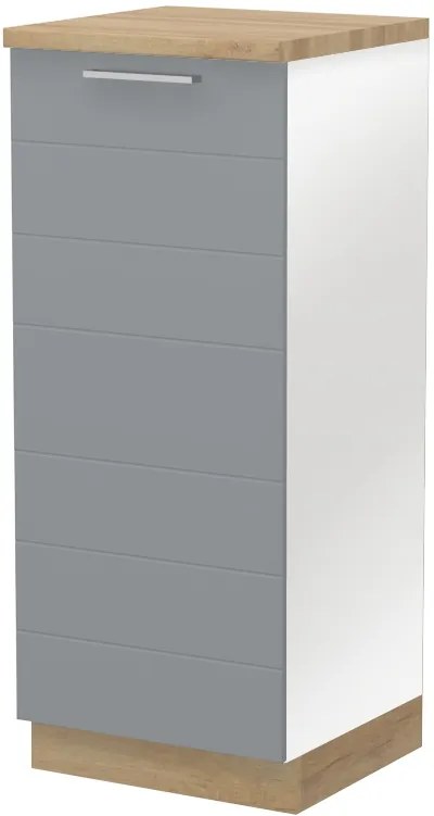 Висок подов шкаф Hudson K14-60-1KF-Fusiko dark - White