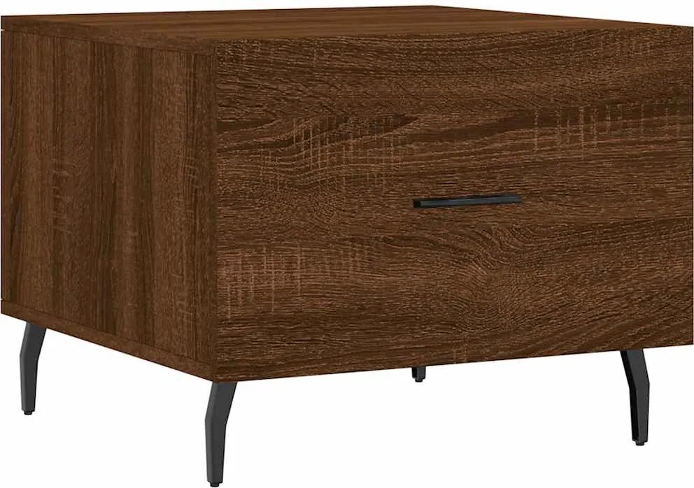 829442 vidaXL Кафе маса, кафяв дъб, 50x50x40 см, инженерно дърво