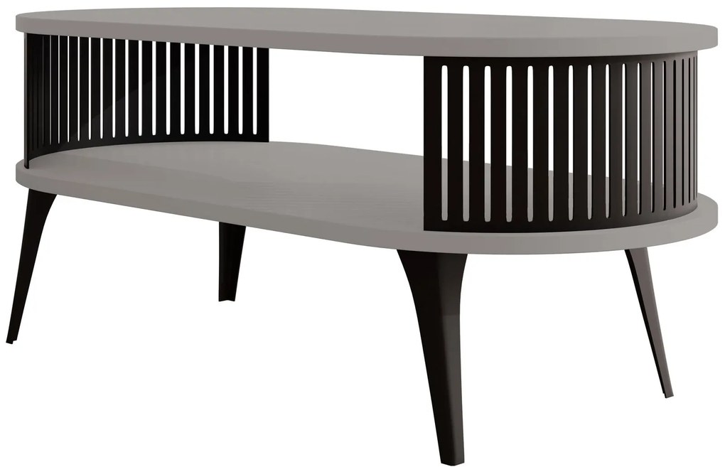 Холна маса Roenni II-Сиво - Черно