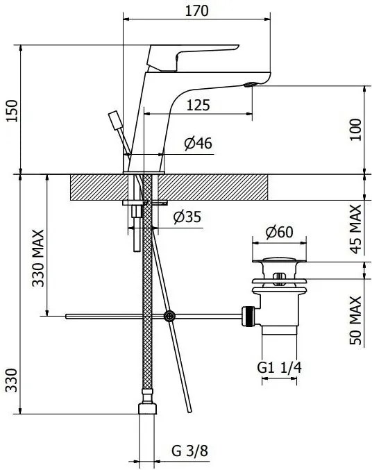Кран за тоалетна A/B Teorema Lifestyle