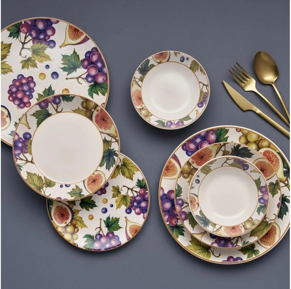 Комплект за хранене 24 части пъстроцветен/керамичен