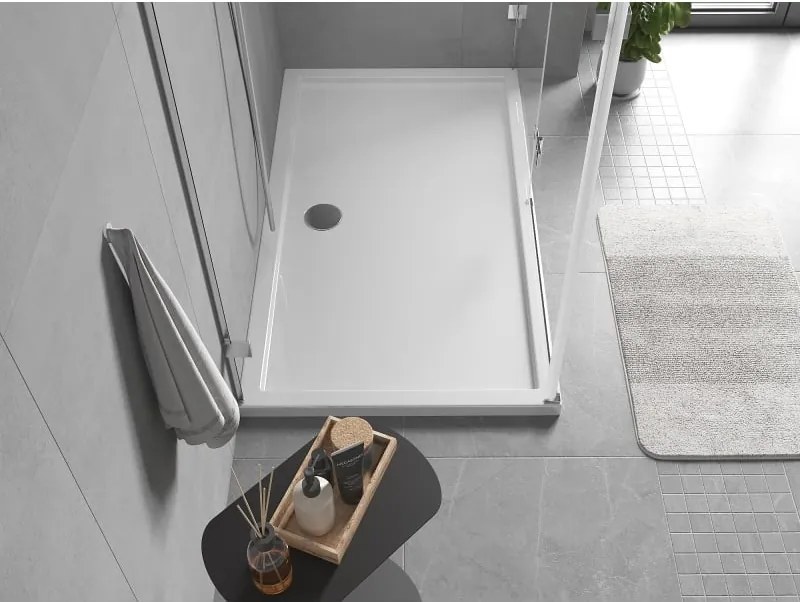 Mexen Flow правоъгълно тънко корито 160 x 100 см, бял гланц - 46R101016