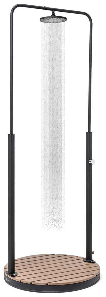 Blumfeldt Sumatra Falls Round, градински душ, WPC, алуминий, Ø 80 см, кръгъл