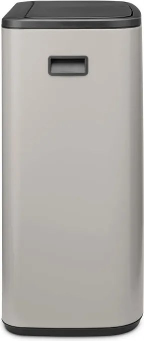 Кош за боклук Brabantia Bo Touch 1010456, 2x30 л, Плавно и безшумно отваряне, Голям отвор, Сив