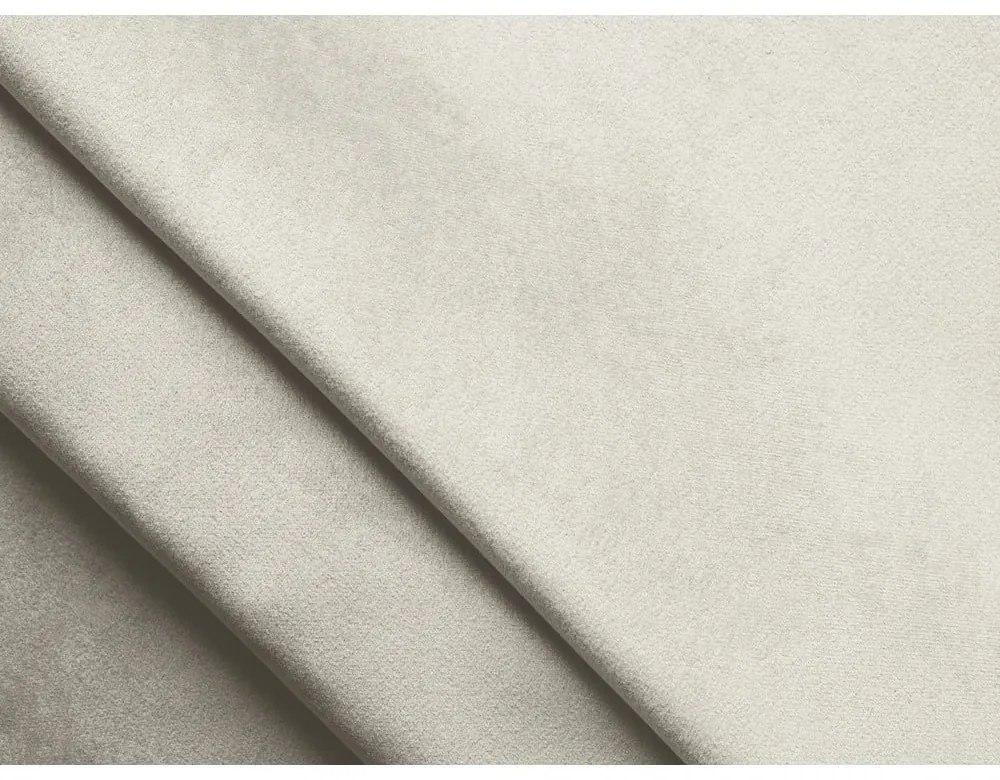 Бял кадифен ъглов диван (десен ъгъл) Moana – Makamii