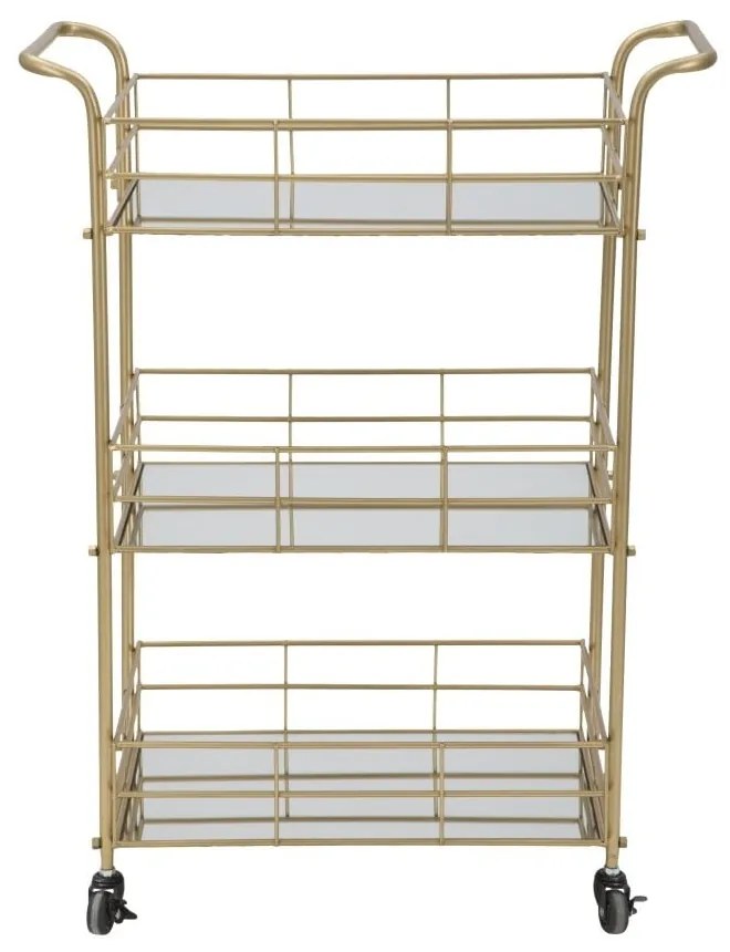 Количка за сервиране на 3 нива със златен дизайн Reo Carrello - Mauro Ferretti