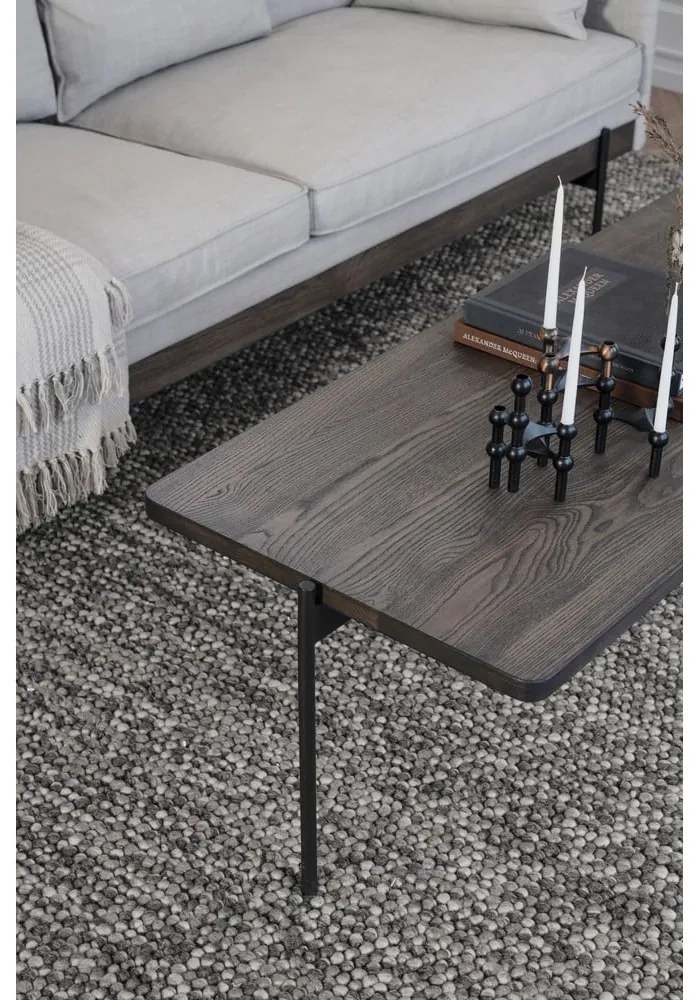 Масичка за кафе от кафява ясенова дървесина 145 x 60 cm Shelton - Rowico