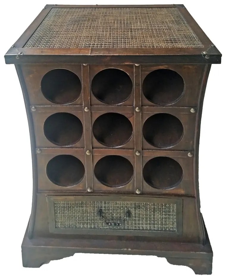 Кафяв шкаф за вино за 9 броя бутилки, 46x58 cm – Deco Pleasure