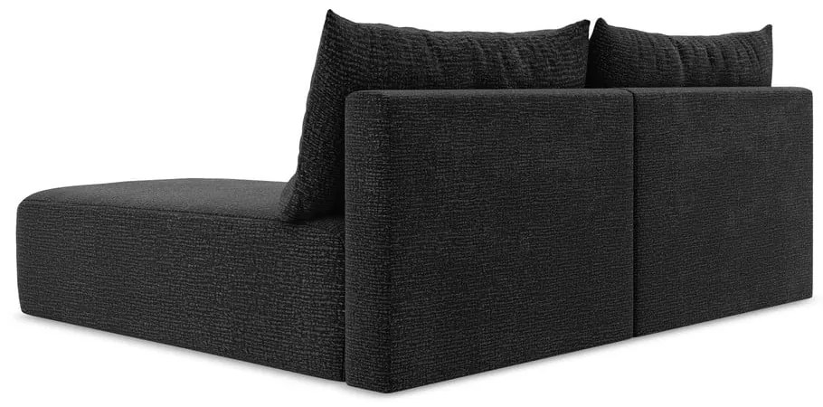 Черен разтегателен ъглов диван с място за съхранение (десен ъгъл) Kalena – Makamii