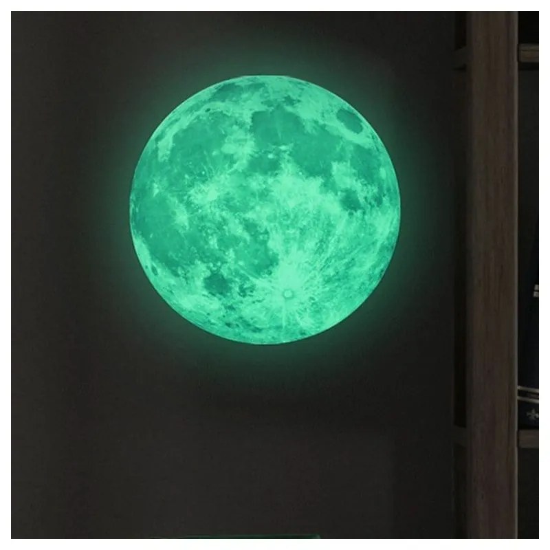 Детски стикер за стена Real Moon, ⌀ 30 cm - Ambiance
