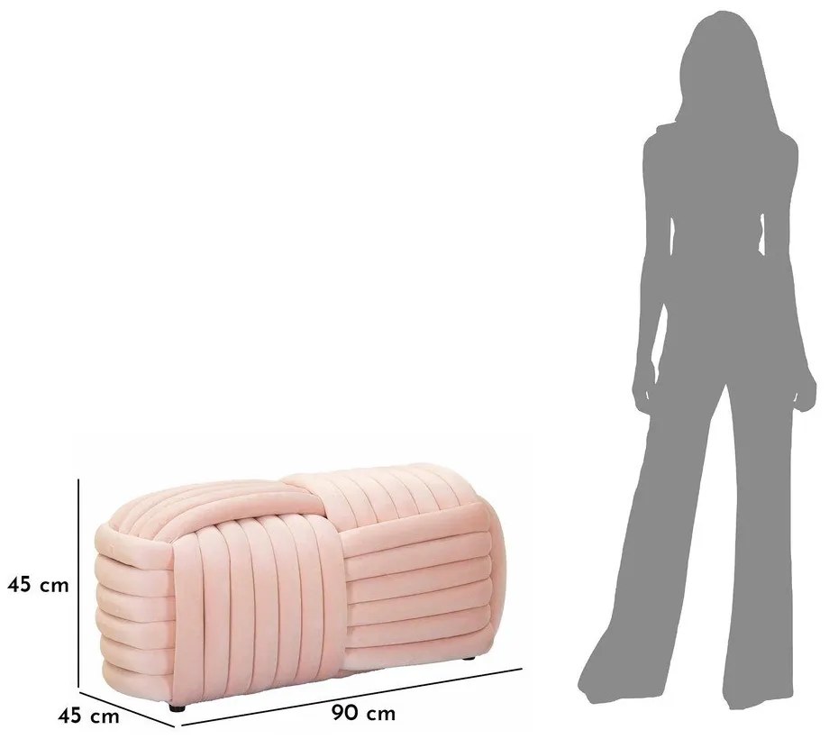 Светлорозова кадифена пейка Softy – Mauro Ferretti