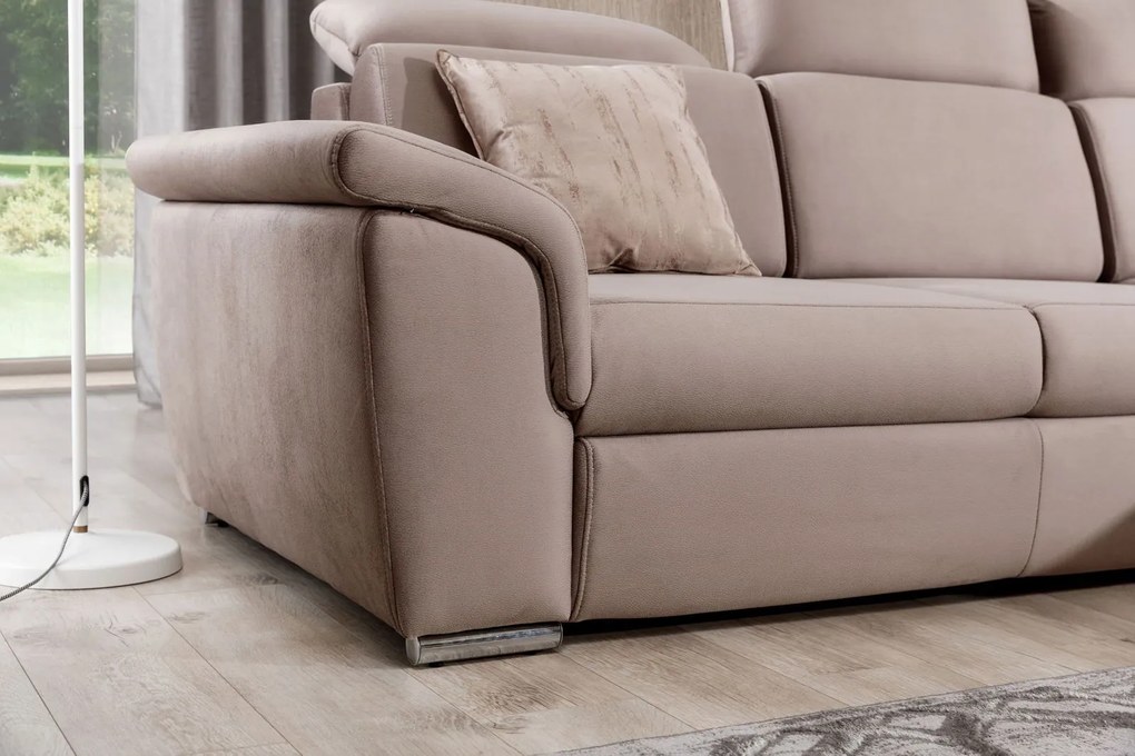 Ъглов диван Trieste-Right-Beige Light