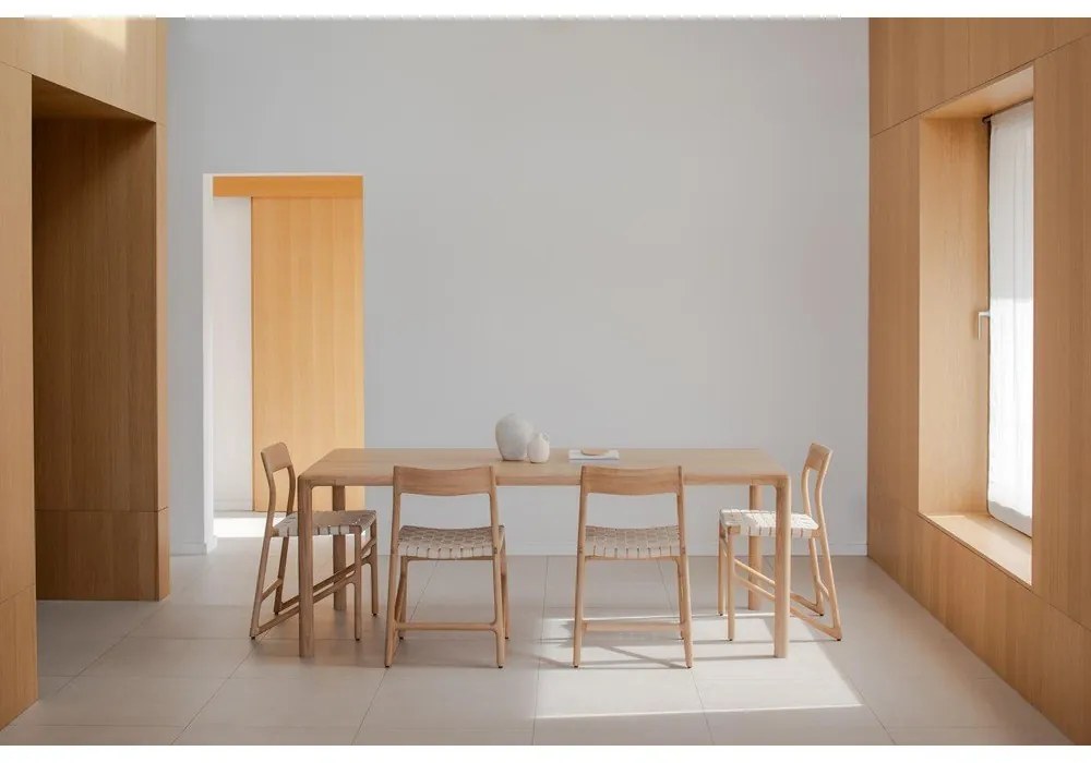 Трапезна маса от масивен дъб 90x200 cm Derven – Gazzda