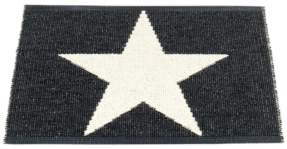 Черно-бял килим за открито и закрито 70x50 cm Viggo Black – Pappelina