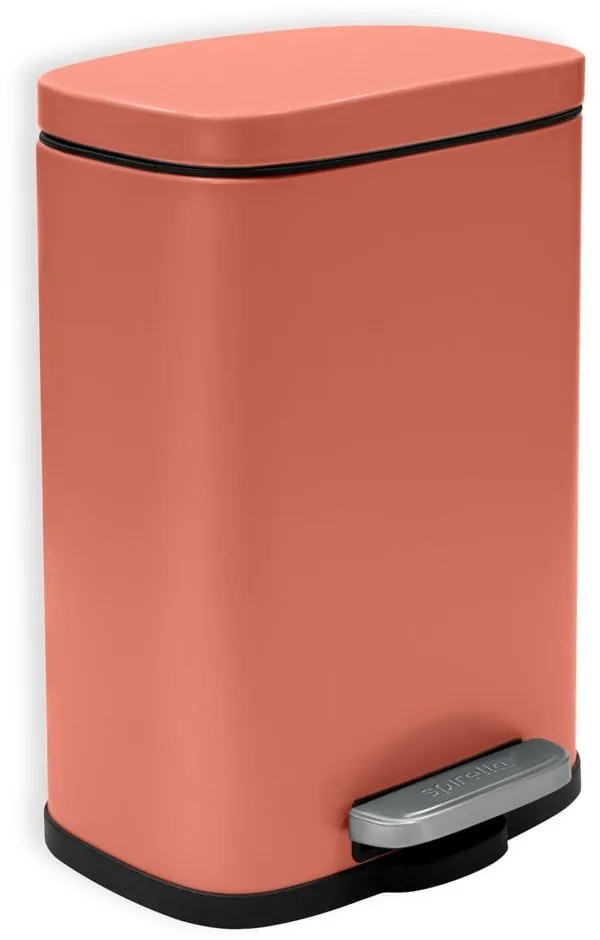 Теракотено стоманено кошче за боклук с педал 5 l Akira – Spirella