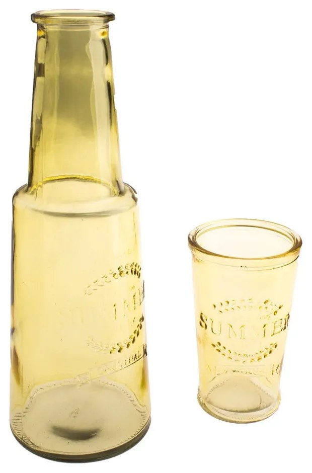 Жълт стъклен касерофон със стъкло, 800 ml - Dakls