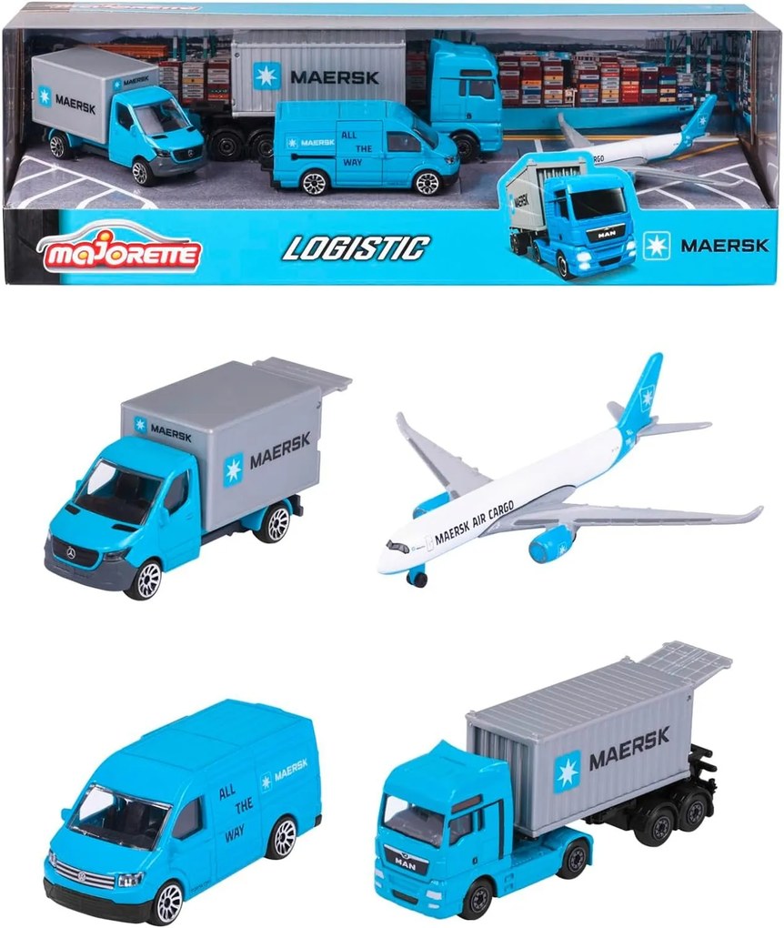 Комплект за игра MAERSK 4 части Giftpack - Majorette