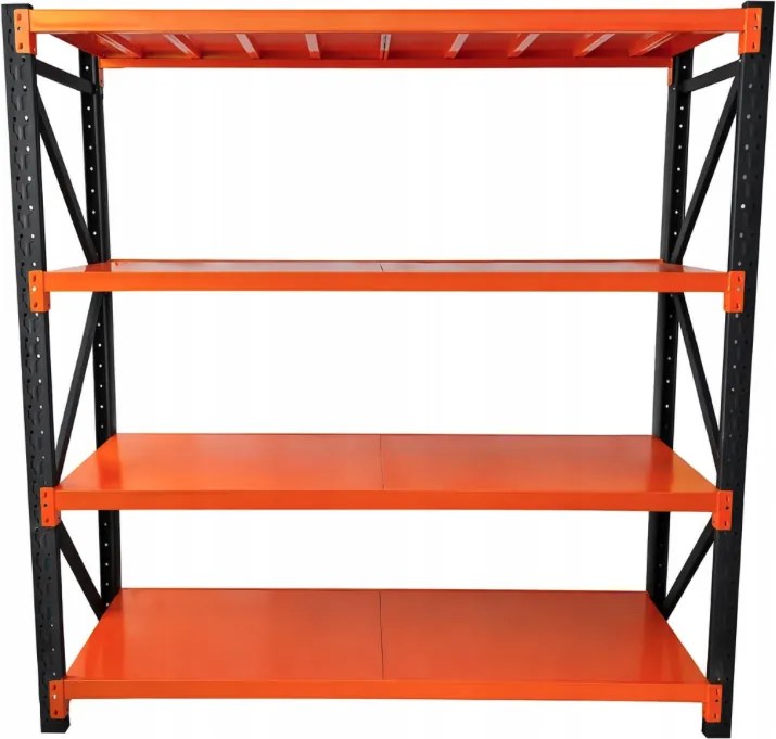 Метален стелаж за склад, гараж и работилница - 1 000 кг, 4 рафта
