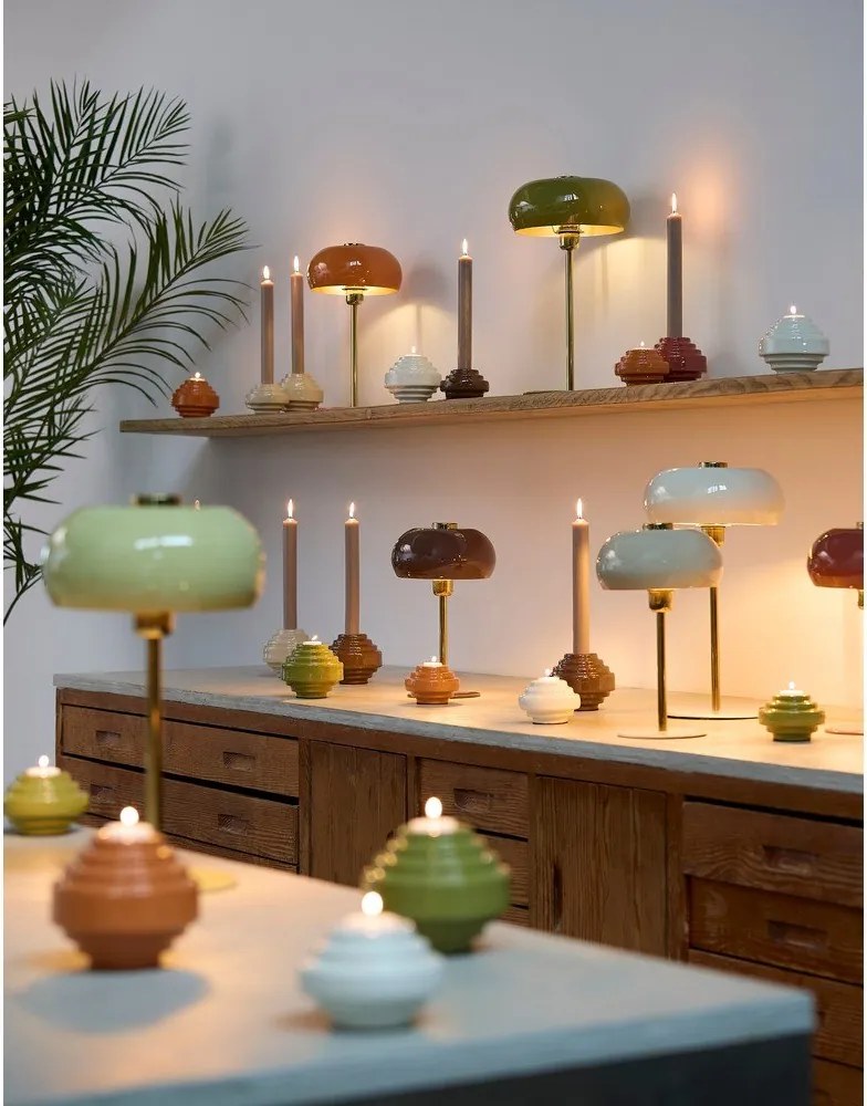 Оранжева настолна лампа с метален абажур (височина 40 cm) Surin – Light &amp; Living