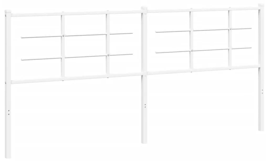 355647 vidaXL Метална резервна табла за легло, бяла, 193 см