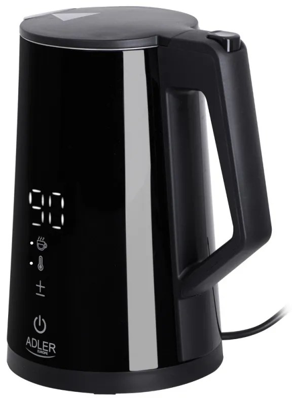 Електрическа кана Adler AD 1345, Дигитална, 40-100 C, 2200W, 1.7L, STRIX, Черен