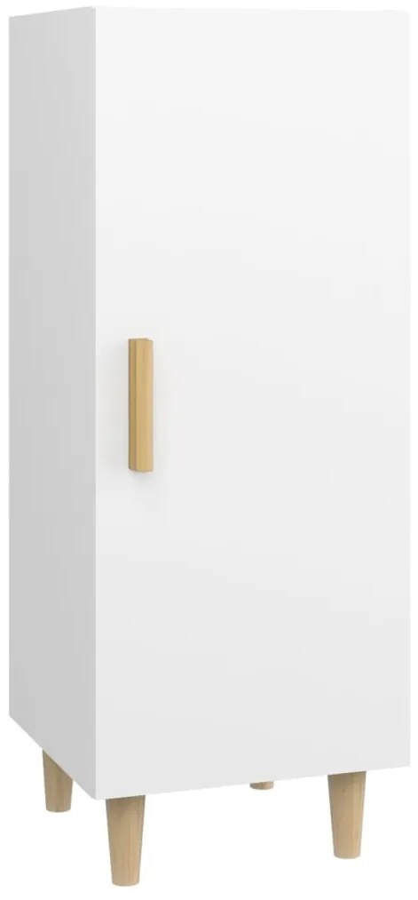 812321 vidaXL Сайдборд, бял, 34,5x34x90 см, инженерно дърво