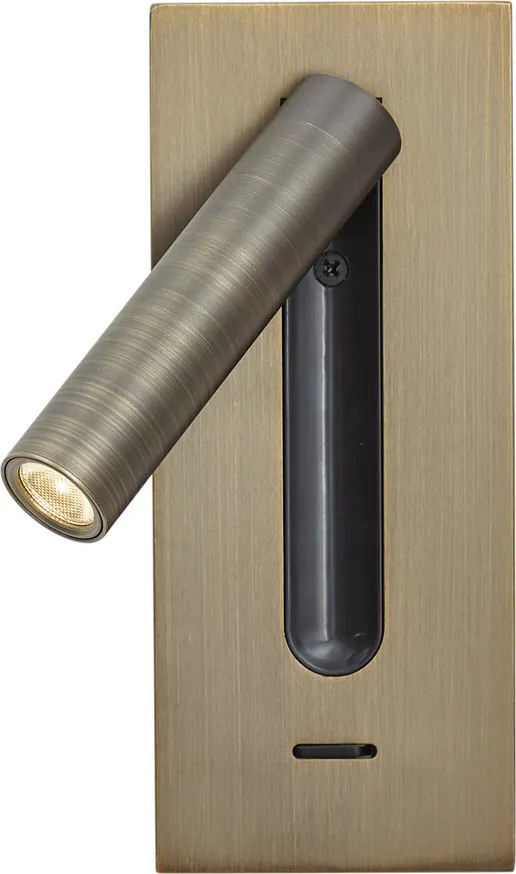 Комплект от 2 модерни стенни лампи тъмен бронз с LED - Plaza