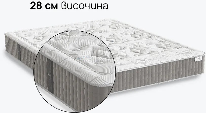 Матрак isleep, OLYMPIA, 144x190x28, Среден, Високоеластична пяна