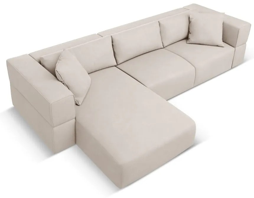 Бежов ъглов диван, ляв ъгъл Esther – Milo Casa