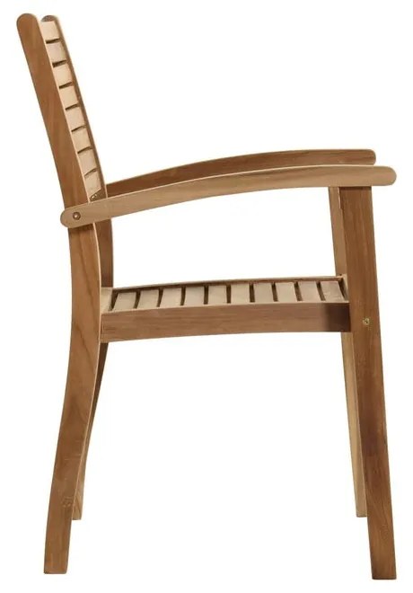 Градински стол от масивно дърво в естествен цвят Sunderland – Hartman