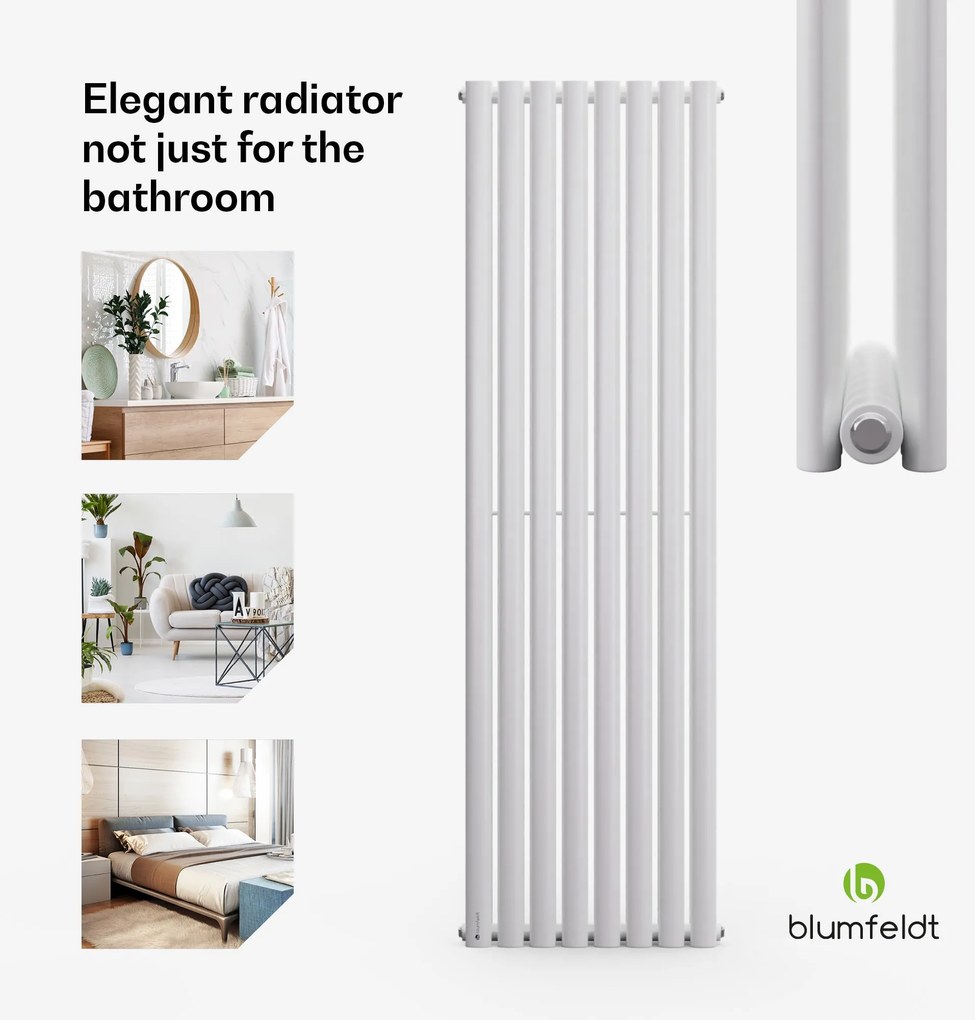 Blumfeldt Tallheo, 47 x 160, радиатор, радиатор за баня, тръбен радиатор, 1472 W, топла вода, 1/2