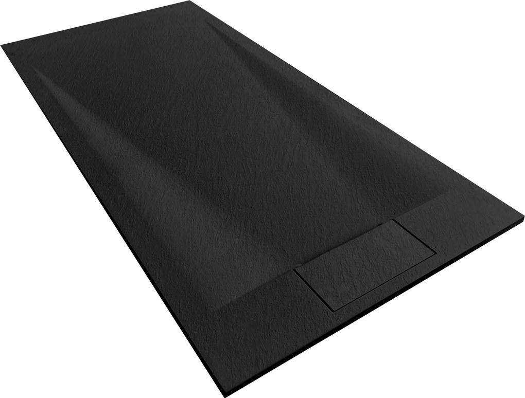 Корито за душ кабина Rea Bazalt Black 80x120