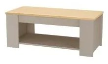 Масичка за кафе с дъбов плот в естествено сиво 105x47 cm Emerald - Støraa