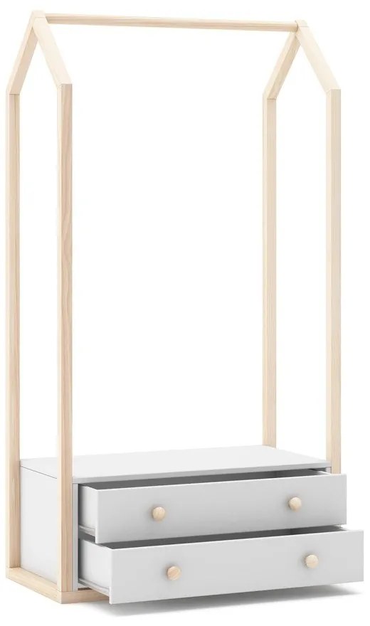 Бял отворен гардероб за деца 80x170 cm Esteban - Marckeric