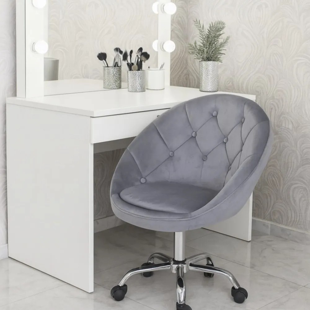 Кадифен офис стол RUNDO Бежово