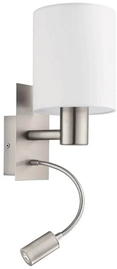 LED стенна лампа в бял и сребрист цвят PASTERI – EGLO