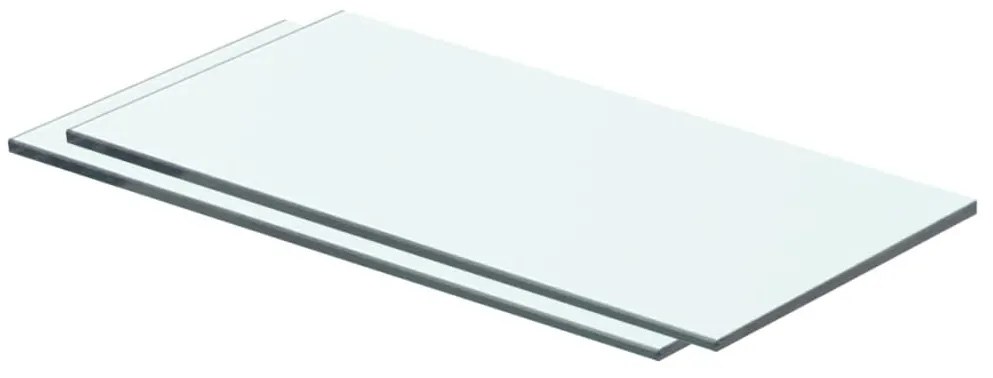 3051553 vidaXL Рафтове, 2 бр, панели прозрачно стъкло, 40x15 см