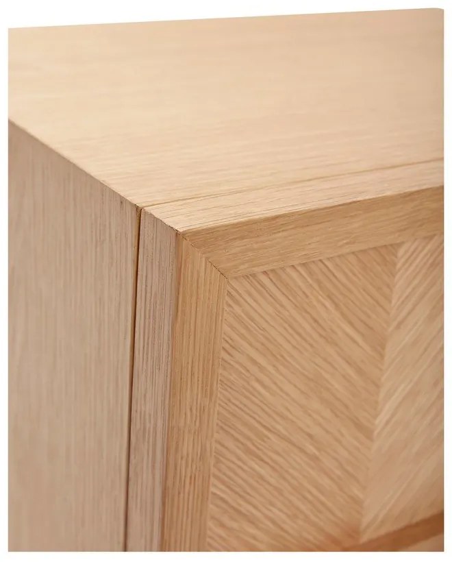 Нощно шкафче от масивен дъб в естествен цвят Herringbone – Hübsch
