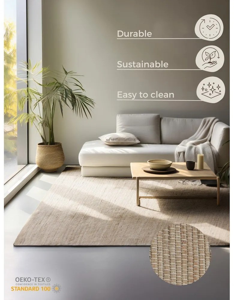 Бежов килим 80x150 cm Handloom - Hanse Home