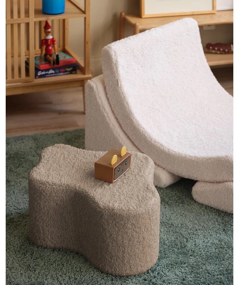 Светлокафяв детски пуф от букле Cloud – Wigiwama