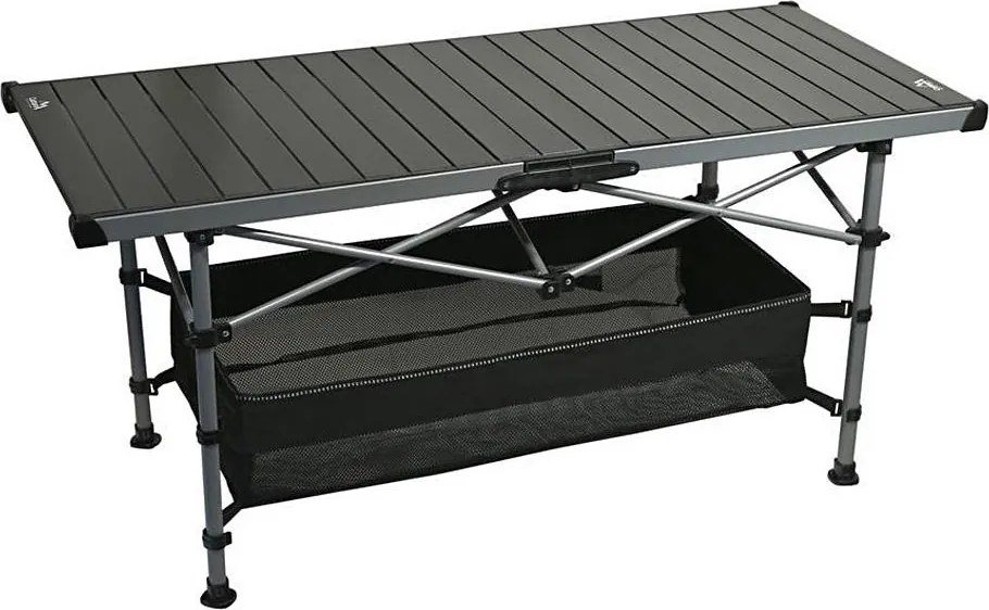 Сгъваема къмпинг маса 123x55 см антрацит