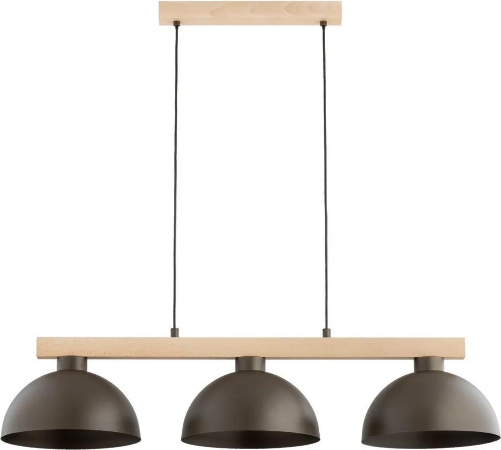 Полилей на кабел VERTA 3xE27/15W/230V кафяв/бежов