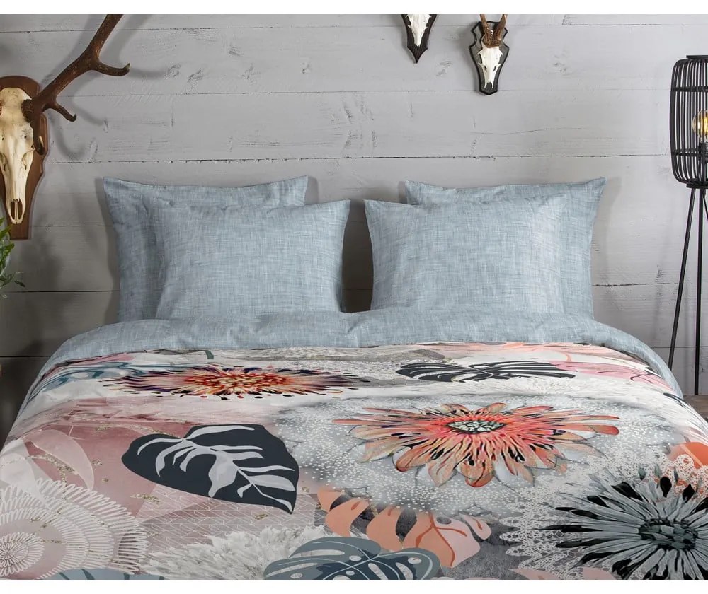 Сиво единично фланелено спално бельо 140x200 cm Ralvira – HIP