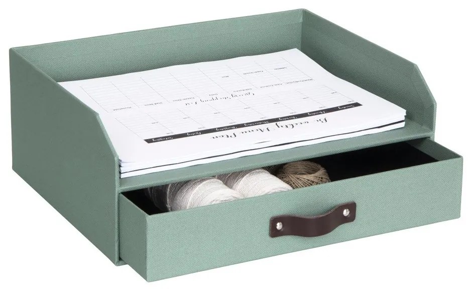 Зелен картонен органайзер за чекмедже/за докумнети Walter Canvas Paper Laminate – Bigso