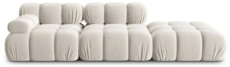 Бежов кадифен модулен диван 282 cm Bellis – Micadoni