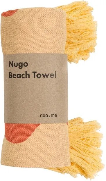 Жълта/оранжева памучна плажна кърпа 100x160 cm Nuno – noo.ma
