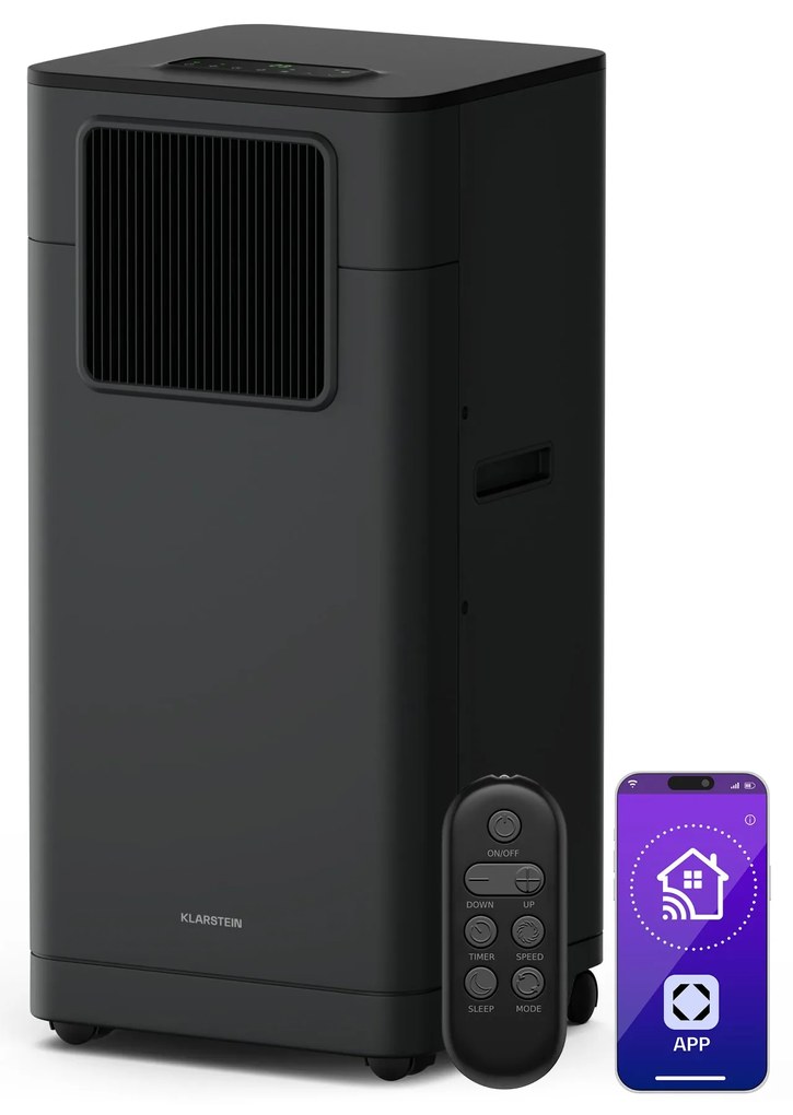 Klarstein Breeze Box 9K Smart PAC климатик, Режим 3 в 1, Интелигентно управление, до 32 м², 24 ч таймер, мобилен