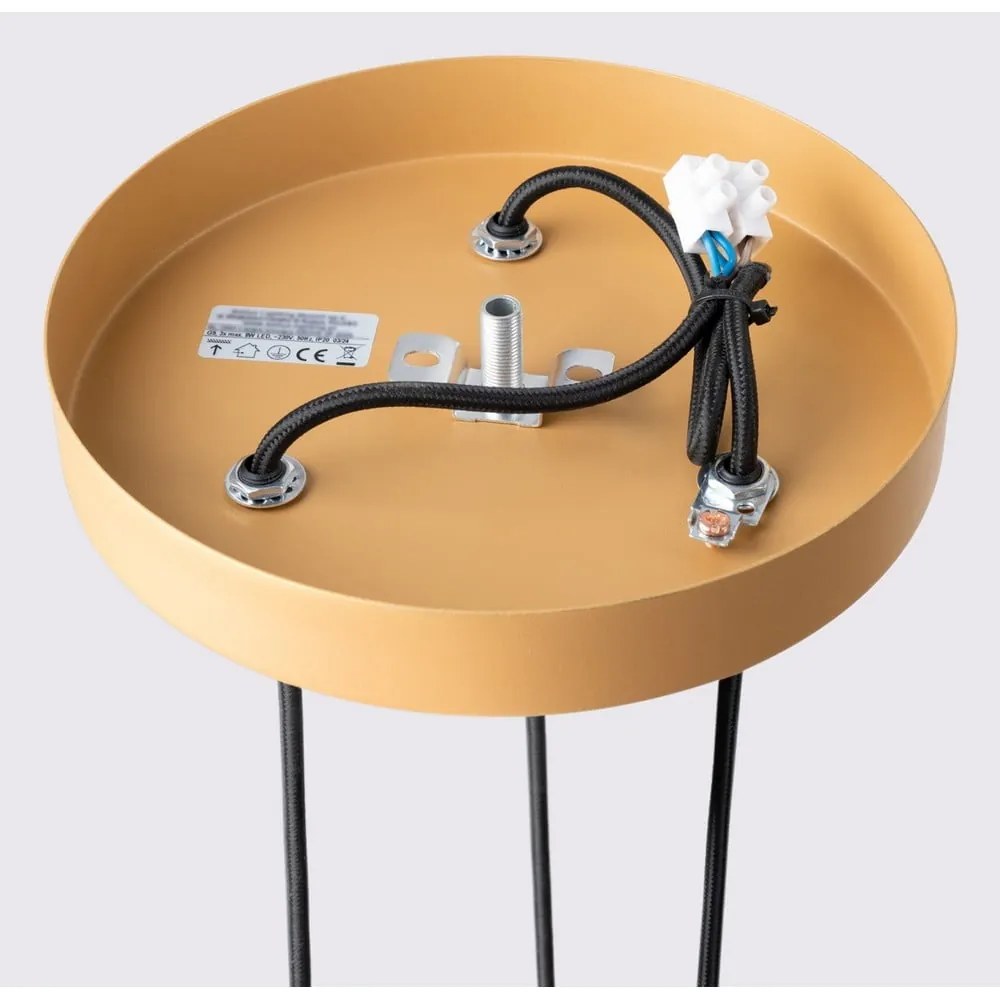 Висящо осветително тяло в златист цвят ø 19,5 cm Gleam – Sollux