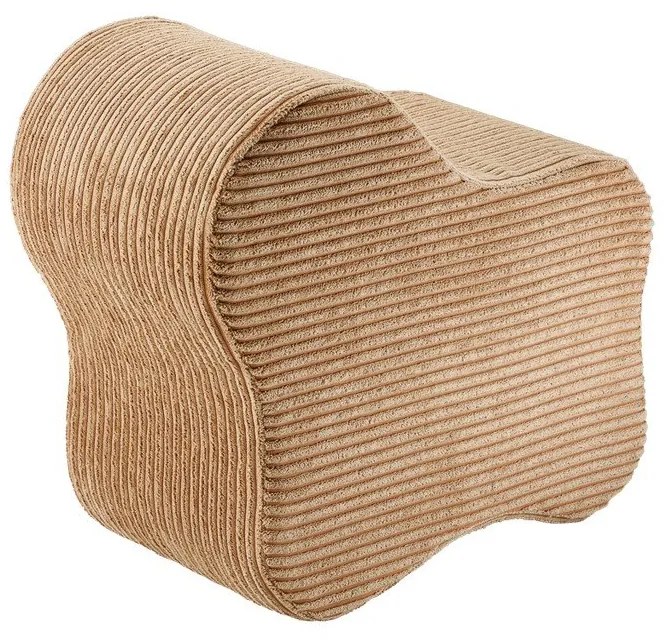 Кафяв детски пуф от рипсено кадифе Cloud – Wigiwama