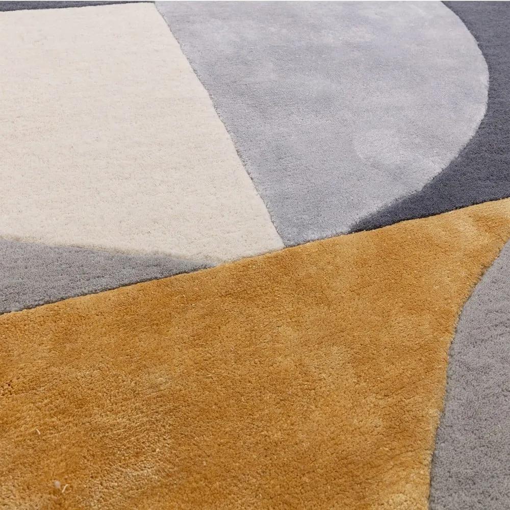 Жълт вълнен килим в цвят охра 160x230 cm Sunset - Asiatic Carpets